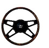 Wood Challenger Steering Wheels Matte Black 4-Spoke Design - image 1