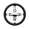 Black Foam Grip Steering Wheel 11-3/4" Diameter - image 1
