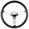 Classic Style Steering Wheel Black Gloss Vinyl Grip - image 1
