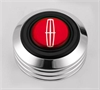 Black and Blue Plastic Universal Steering Wheel Center Cap - image 1
