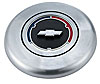 Horn Button Chevy Logo (Black & Silver) - image 1