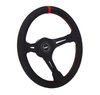 Performance & Race Series Steering Wheel Black Anodized with Red Top Marker/Racing Strip - image 2