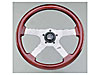 Mahogany GT Steering Wheel 14" Diameter 3" Dish Mahogany Finger Grip - image 1