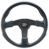 GT Rally Steering Wheel Black Leather Grained Finish Grip - image 1