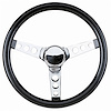Classic 3-Spoke Steering Wheel Gloss Black Vinyl Grip - image 1