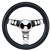 Black Foam Grip Steering Wheel 10" Diameter - image 1