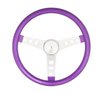 Metal Flake Wheel [13.500 in. Diameter, Silver Metal Spokes, Purple/Black Grip] - image 4