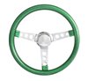 Metal Flake Wheel [15 in. Diameter, Silver Metal Spokes, Green] - image 2