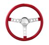 Metal Flake Wheel [15 in. Diameter, Silver Metal Spokes, Red] - image 2