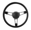 Classic Series Nostalgia Steering Wheel [Nickel-Plated Spokes, 1-3/4 in. Dish, Black] - image 2