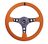 8519 Steering Wheel, Race Orange Ultrasuede Wheel - image 1