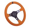 8519 Steering Wheel, Race Orange Ultrasuede Wheel - image 2