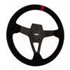 Edge Series Black Suede Steering Wheel with Racing Center Stripe - image 1
