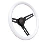 8546W Classic Series Chrome Slotted Wheel White Grip 3-Spoke Design Chrome Spokes - image 2