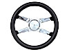 Black Foam Grip Steering Wheel 12-1/2" Diameter - image 1