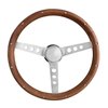 Classic Series Nostalgia Steering Wheel [Drilled 3-Spoke, 15 in. Diameter, Hardwood Walnut] - image 3