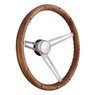 Classic Series Nostalgia Steering Wheel [Slotted 3-Spoke, 15 in. Diameter, Hardwood Walnut] - image 2