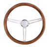 Classic Series Nostalgia Steering Wheel [Slotted 3-Spoke, 15 in. Diameter, Hardwood Walnut] - image 3