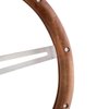 Classic Series Nostalgia Steering Wheel [Slotted 3-Spoke, 15 in. Diameter, Hardwood Walnut] - image 4