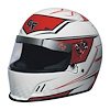 13402LRGRD Helmet, CMR Graphics, Large, White/Red - image 1