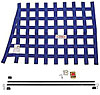 Blue Angle Ribbon Window Net Kit Includes: Ribbon Window Net - image 1