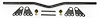 GF-LB-55-1625 Universal Ladder Bar Crossmember, 1 5/8 in. Diameter x 55 in. Width [2 in. Center Drop]