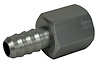 PF-4000-C Adapter Fitting, -6 AN Female to 3/8 in. Hose Barb, Straight, Aluminum [Clear Anodized] - image 1
