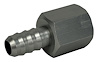 PF-4002-C Adapter Fitting, -6 AN Female to 5/16 in. Hose Barb, Straight, Aluminum, [Clear Anodized] - image 1