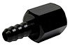 PF-4002 Adapter Fitting, -6 AN Female to 5/16 in. Hose Barb, Straight, Aluminum [Black Anodized] - image 1