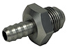 PF-4008-C Adapter Fitting, -8 AN Male to 3/8 in. Hose Barb, Straight, Aluminum [Clear Anodized] - image 1