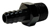 PF-4200 Adapter Fitting, 3/8 in. NPT Male to 5/16 in. Hose Barb, Straight, Aluminum [Black Anodized] - image 1