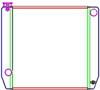 ClassicCool Universal Fit Radiator Single Pass Crossflow Design 22" x 19" with Steam Fitting - image 1