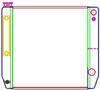 ClassicCool Universal Fit Radiator Dual Pass Crossflow Design 22" x 19" for LS Swap with Transmission Cooler - image 1
