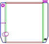 ClassicCool Universal Fit Radiator Dual Pass Crossflow Design 22" x 19" with 16AN Inlet - image 1