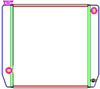 MegaCool Universal Fit Radiator Single Pass Crossflow Design 22" x 19" with 16AN Inlet/Outlet - image 1