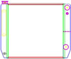 MegaCool Universal Fit Radiator Dual Pass Crossflow Design 24" x 19" for HEMI Swap with Transmission Cooler - image 1