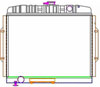 ExactFit Radiator for 1967-1974 AMX/Ambasador/Gremlin/Hornet/Javelin with Grille Side Mounting Brackets - image 1
