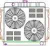 ExactFit Radiator ComboUnit for 1970-1972 Chrysler B & E Body with Late Model V8 or L6 - image 1