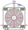 ExactFit Radiator ComboUnit for 1927 Model T with Early GM Engine - image 1