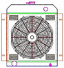 ExactFit Radiator ComboUnit for 1954-1956 Fairlane with Late Ford Small Block & Big Block - image 1