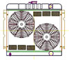 ExactFit Radiator ComboUnit for 1970-1973 Chrysler A Body Dart, Demon, Duster, Scamp, & Valiant with L6 - image 1