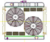 ExactFit Radiator ComboUnit for 1970-1973 Chrysler A Body Dart, Demon, Duster, Scamp, & Valiant with Small Block - image 1