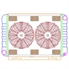 ExactFit Radiator ComboUnit for 1964-1966 Ford Thunderbird with 1.75" Radiator Inlet & Outlet - image 1