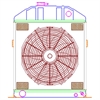 PerformanceFit Radiator ComboUnit 1942-1948 Ford/Mercury - image 1