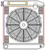 ClassicCool ComboUnit Universal Fit Radiator and Fan Single Pass Crossflow Design 22" x 19" with Transmission Cooler - image 1