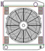 ClassicCool ComboUnit Universal Fit Radiator and Fan Single Pass Crossflow Design 22" x 19" with Straight Outlet - image 1