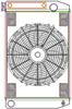 ClassicCool ComboUnit Universal Fit Radiator and Fan Single Pass Crossflow Design 26" x 15.50" with Transmission Cooler - image 1