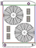 ClassicCool ComboUnit Universal Fit Radiator and Fan Single Pass Crossflow Design 26" x 19" with 16AN Inlet/Outlet - image 1