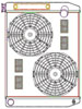 ClassicCool ComboUnit Universal Fit Radiator and Fan Single Pass Crossflow Design 26" x 19" with 16AN Inlet/Outlet - image 1