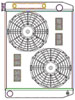 ClassicCool ComboUnit Universal Fit Radiator and Fan Single Pass Crossflow Design 26" x 19" with Transmission Cooler - image 1